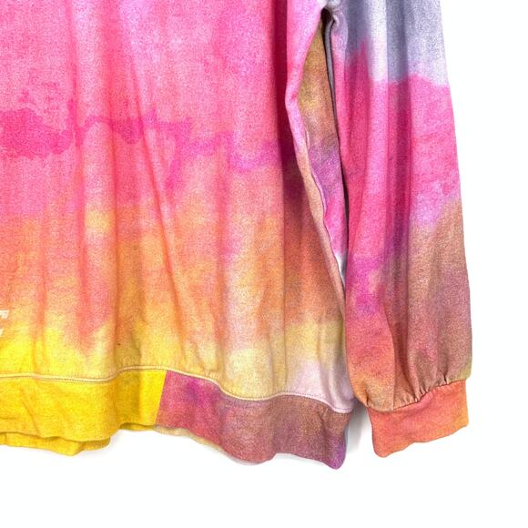 Anthropologie Daily Practice Crew Neck Sweatshirt Tie Dye For Love Print Sz M - Picture 4 of 7